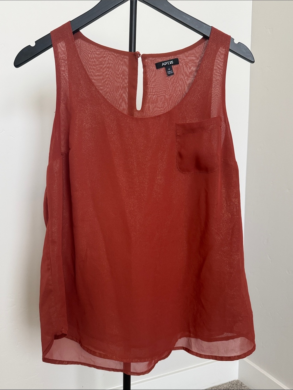 Apt. 9 Women's Rust Camisole Tank with Pocket
